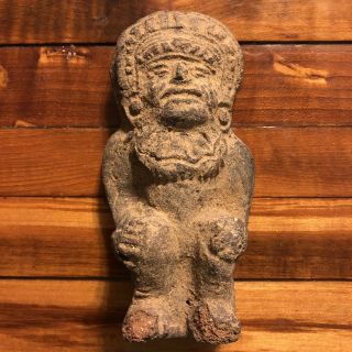 Rare Pre - Columbian Mayan Artifact Antiquity Pottery Central America God Natives