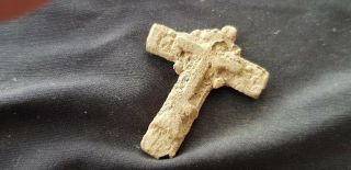 Very Rare Lovely Medieval Lead Crucifix, .  L106z