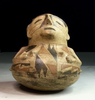 Old Vtg Native Mata Ortiz Casas Grandes Indian Revival Pottery Effigy Vase