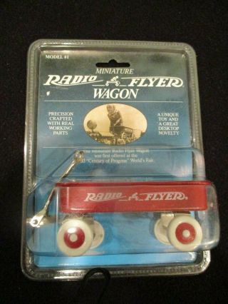 Miniature Radio Flyer Wagon Vintage Never Opened Package 4.  75 "