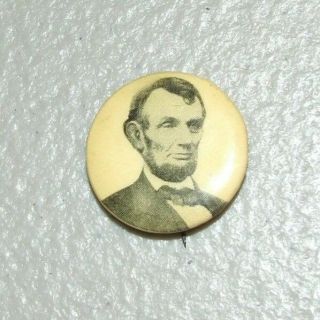 Antique 19th C.  Abraham Lincoln Pin Button - Wm.  H.  Hoegee Co.  Inc.  Los Angeles