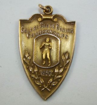 Golden Glove Boxing Championship Medal From 1950 San Francisco Novice Class