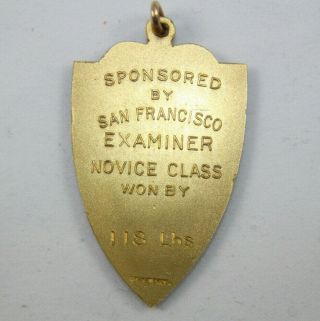 Golden Glove Boxing Championship Medal from 1950 San Francisco Novice Class 3