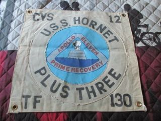 1969 Uss Hornet Cvs 12 Apollo 11,  3 Prime Recovery Tf 130 Ready Room Flag