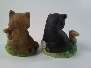 VGC Vintage Homco Porcelain Figurines Raccoon Squirrel Bear Bunny 3