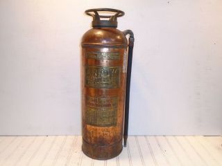 Arrow Fire Extinguisher Vintage Early 1900s Copper Ml Snyder & Son
