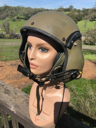 Vintage 1980’s Us Military Pilots Helmet Us Air Force Army Navy (a5)
