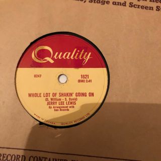 Jerry Lee Lewis Whole Lotta Shakin Going On Quality 78 Rpm