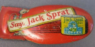 Vintage Jack Sprat Coffee Tin Clicker