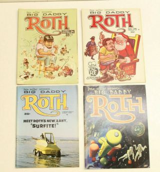 Vintage Comics Pete Millar Set Of 4 Big Daddy Roth No.  1 - 4 1964 - 65