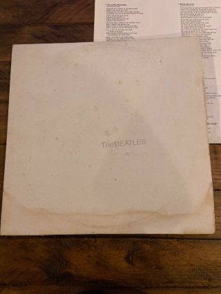 THE BEATLES 2 LP White Album CAPITOL Records Orange Label SWBO - 101 Poster Vinyl 2