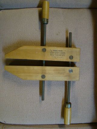 Vintage Wooden Wood Clamp Jorgensen Made By Adjustable Clamp Co. ,  Chicago,  Ill