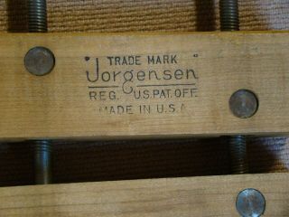 Vintage Wooden Wood Clamp Jorgensen Made By Adjustable Clamp Co. ,  Chicago,  ILL 2