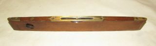 12 Inch Wooden And Brass Spirit Level By Preston England Ep Woodworking Tool