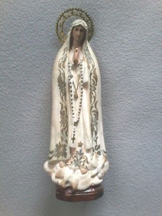 Large Vintage Our Lady Of Fatima Priests Altar Table Figurine Statue