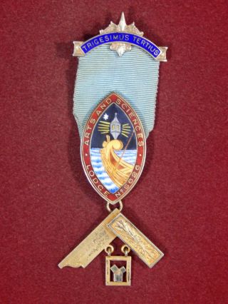 Masonic Silver Past Masters Jewel - Arts And Sciences Lodge № 5626