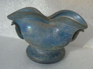 Ancient Roman Sapphire Blue Blown Glass Cosmetic Bowl