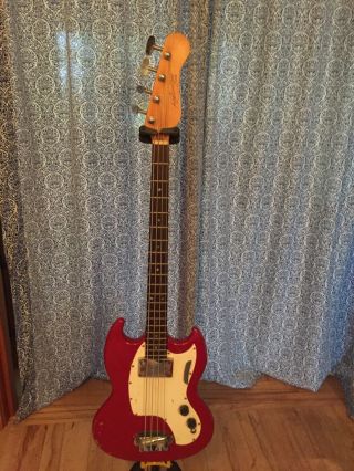 Gibson Kalamazoo Bass Guitar.  60’s Vintage Red