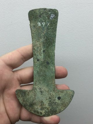 6 1/8” Copper Flared Bit Axe Celt Pre - Columbian Mayan Aztec Money