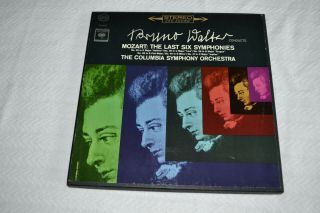 Bruno Walter Mozart The Last Six Symphonies 3 Lp Box Set 1963 Columbia D3s - 691
