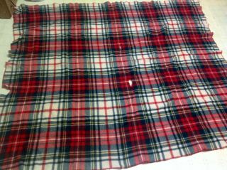 Vintage Pearce 100 Plaid Wool Large 74 " X 82 " Blanket Throw Wow