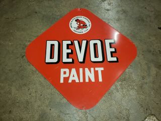 Vintage Devoe Paint Sign Native American Indian Devoe & Raynolds Company 11.  5 "