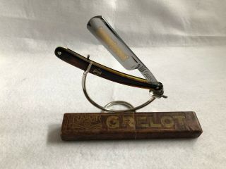 Vintage Le Grelot Campiono 6/8 " Straight Razor Cut Throat - Thiers France