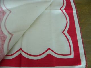 Vintage Cloth Napkins Red and White 3