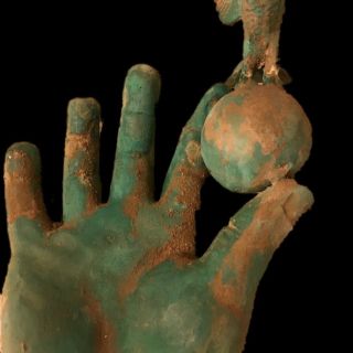 RARE ANCIENT ROMAN BRONZE LIFE SIZE HAND WITH EAGLE - 200 - 400 AD (1) 2