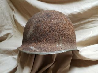 Wwii Us M1 Helmet Front Seam Fixed Bale No Strap - No Liner