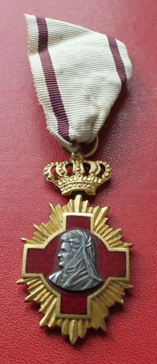 Romania Romanian Red Cross 1913 Sanitary Merit Order 1st Class Medal Badge