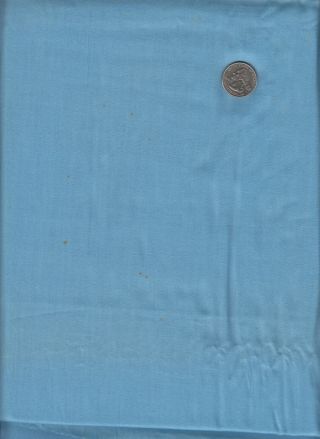 Vintage Cotton Fabric Solid Blue Estate Crafts Sewing Quilting 5.  66 Yd.