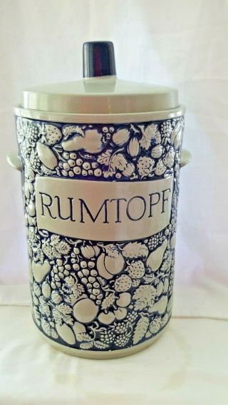 Vintage German Rumtopf Crock Fermenting Jar Rum Pot