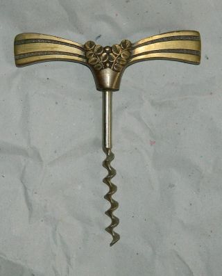 Vintage Art Deco Bronze Corkscrew Made In Denmark In The 1930s