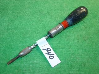 Vintage Stanley Handyman No.  133h Ratcheting Screwdriver With 1 Bit Made In Usa