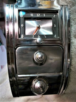 Vintage 1949 - 1950 Chevrolet Clock Panel W/clock,  Ash Tray,  Lighter