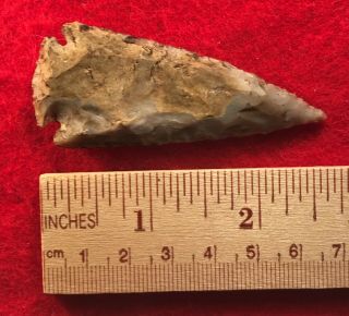 Aprox 3” Dovetail Indian Artifact Arrowheads - Spear Points F12