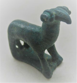 Finest Circa 1200 - 800bce Ancient Luristan Bronze Votive Ram Figurine Rare