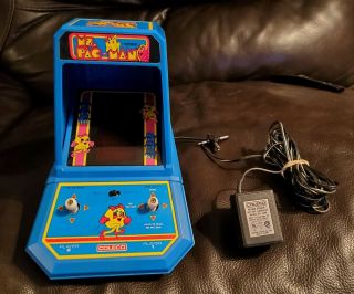 Vintage Coleco Ms.  Pac - Man Mini Arcade Game No.  2395 W/perma Power Ac Adapter