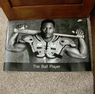 Vintage,  Bo Jackson,  The Ball Player Poster.  Nike 1988.  36x24