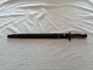 Ww2 British Pattern 1907 Wilkinson Sword Co.  Bayonet & Scabbard - Vg,
