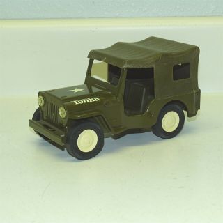 Vintage Mini Tonka Army Jeep,  Pressed Steel Toy Vehicle