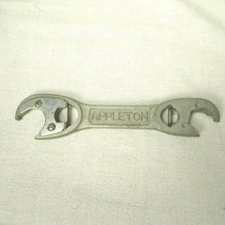 Vintage Appleton Electric Conduit Wrench Cat No Tw - W5075 Open End 1/2 - 3/4 "