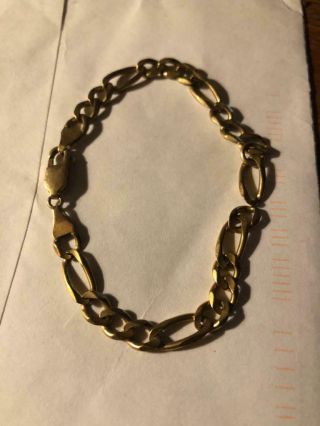 Vintage 10k Gold Bracelet 8.  1 Grams Thick Chain Link Scrap Broken Easy Fix