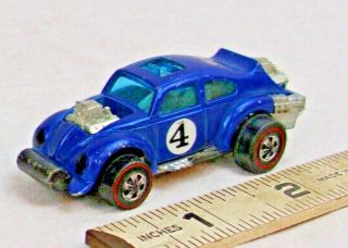 Mattel Hot Wheels Redline Evil Weevil Vw Volkswagen Beetle Custom Car 1970 Blue