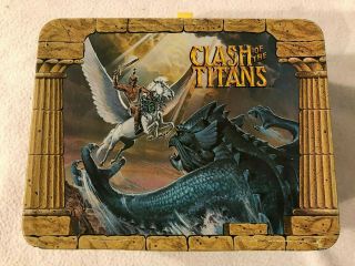 Vintage 1980 Clash Of The Titans Metal Lunch Box -