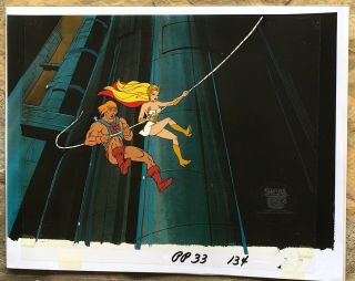 He - Man She - Ra Motu Animation Production Cel Stamped