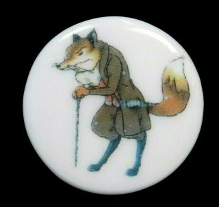 Antique Vtg Button Fox From Peter Cottontail Birchcroft China Splendid B5