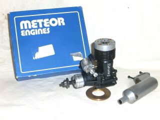 A Vintage,  Boxed,  " Meteor 60 " R/c,  Glow/nitro Model Aero Engine With Muffler