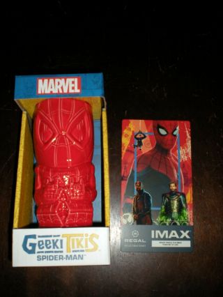 Brand Geeki Tiki Spiderman Mug W/bonus Collectible Promo Items